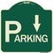 Signmission Parking with Arrow Pointing Down Heavy-Gauge Aluminum Architectural Sign, 18" x 18", G-1818-24520 A-DES-G-1818-24520 - alternate 1